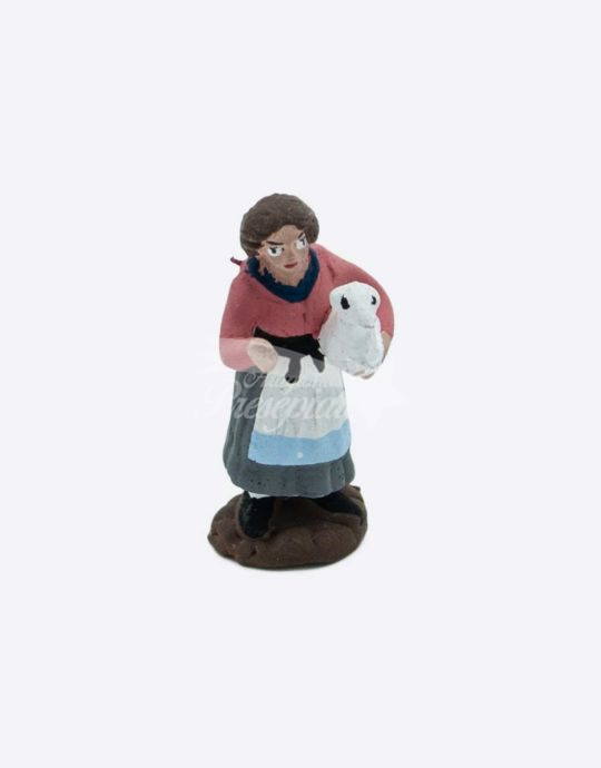Donna con pecora in braccio 5 cm